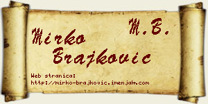 Mirko Brajković vizit kartica
